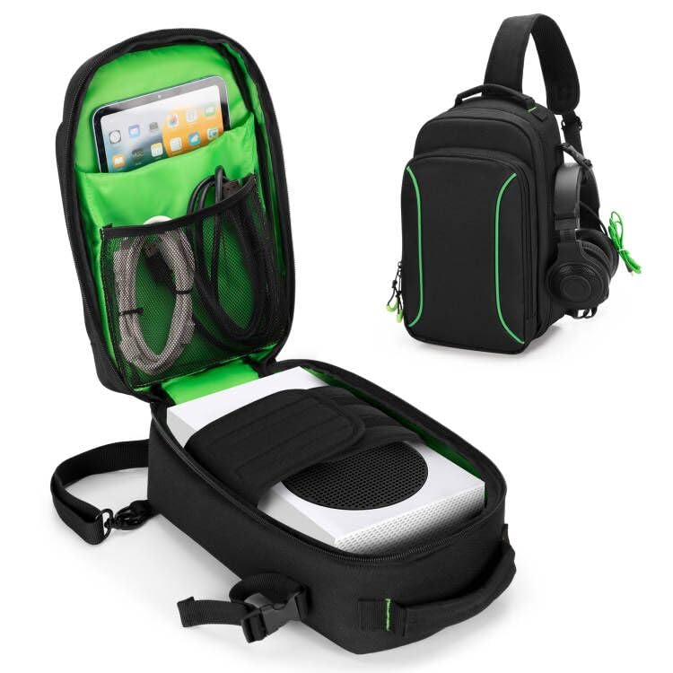 PGmoon Sling Carrying Case Compatible with Xbox Series S Game Console, Storage Travel Bag for Wireless Controllers and More Accessories (Patent Design) - Image 1